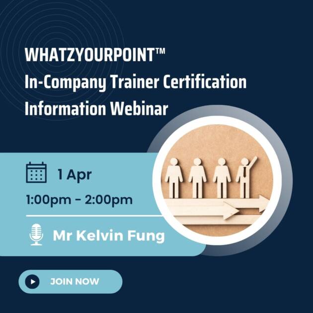 WHATZYOURPOINT™ In-Company Trainer Certification Information Webinar
