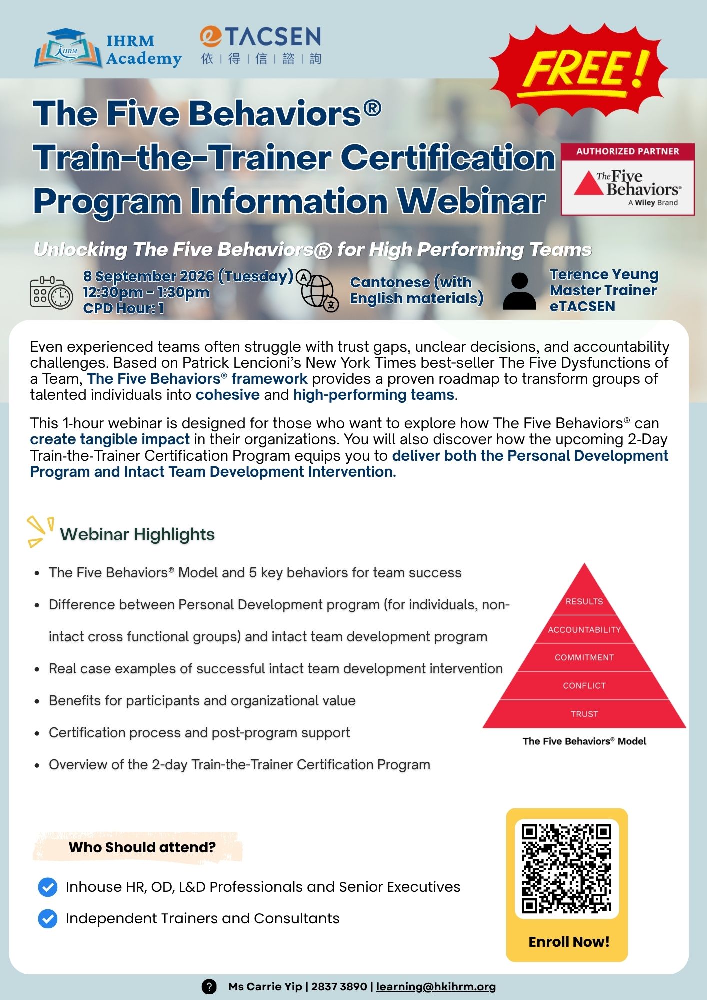 The Five Behaviors® Train-the-Trainer Certification Program Information Webinar - Image 2