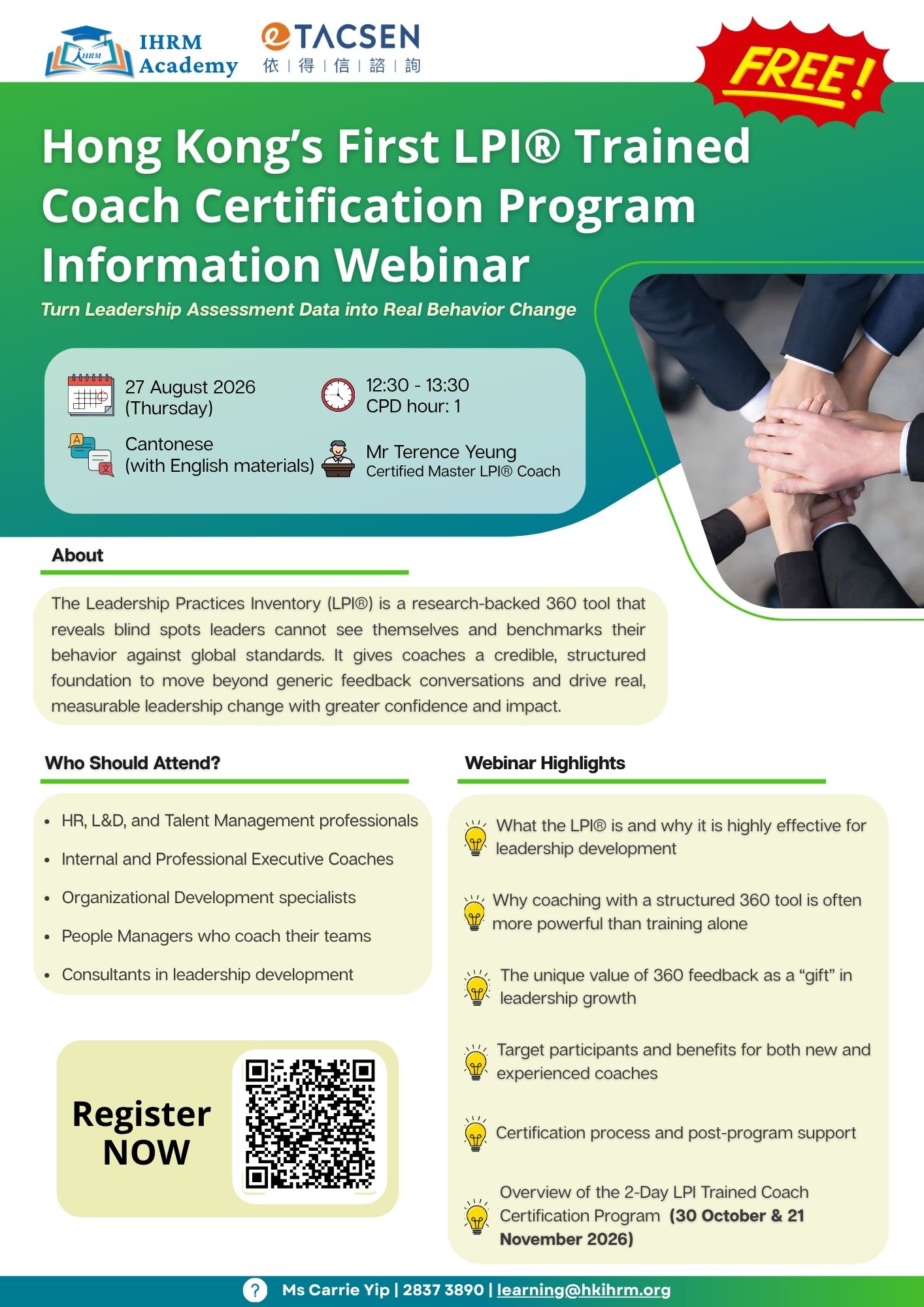 Hong Kong’s First LPI® Trained Coach Certification Program Information Webinar - Image 2