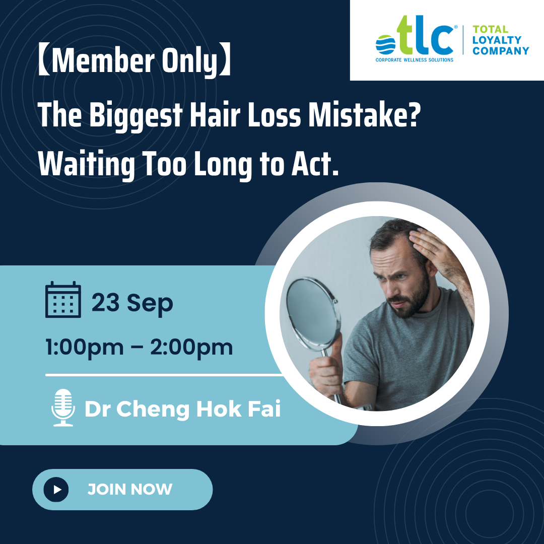 TLC - The Biggest Hair Loss Mistake? Waiting Too Long to Act. (23 Sep)