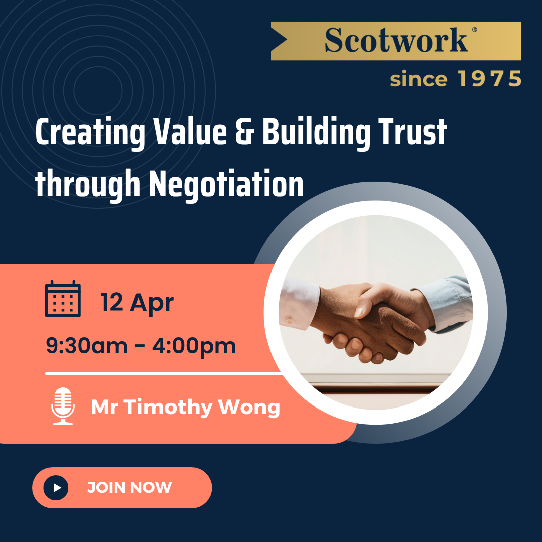 Creating Value & Building Trust through Negotiation (Apr 2027)