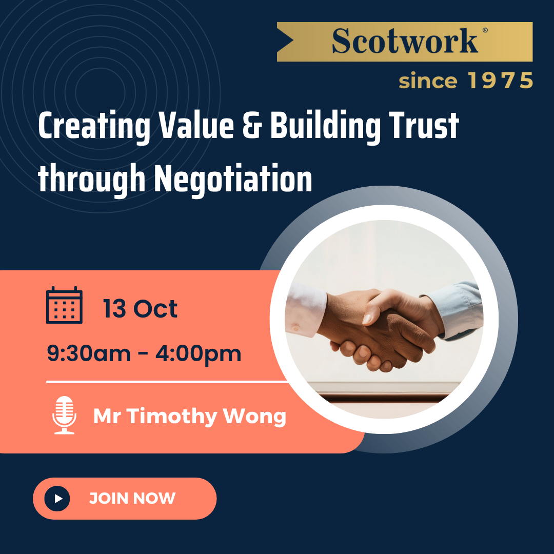 Creating Value & Building Trust through Negotiation (Oct 2027)